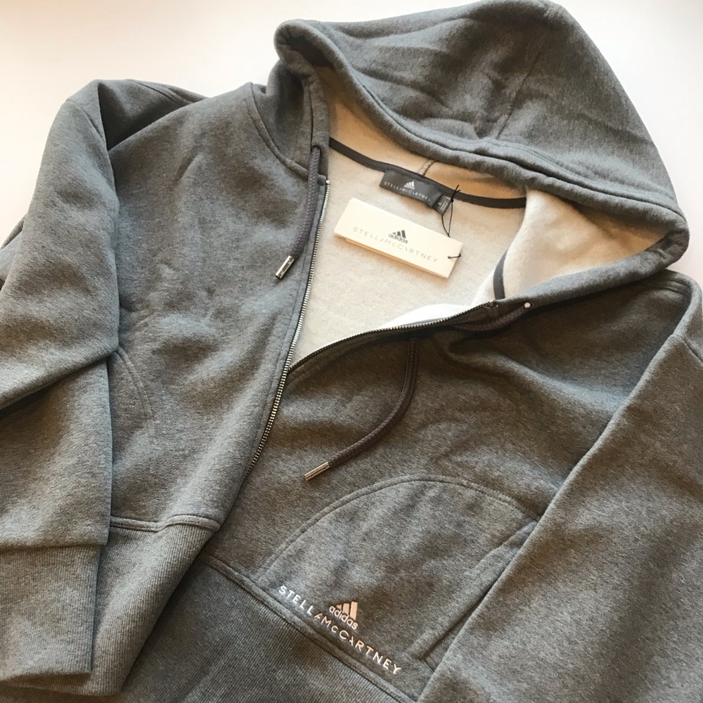 Stella McCartney Adidas Large ESS Hoodie Grey